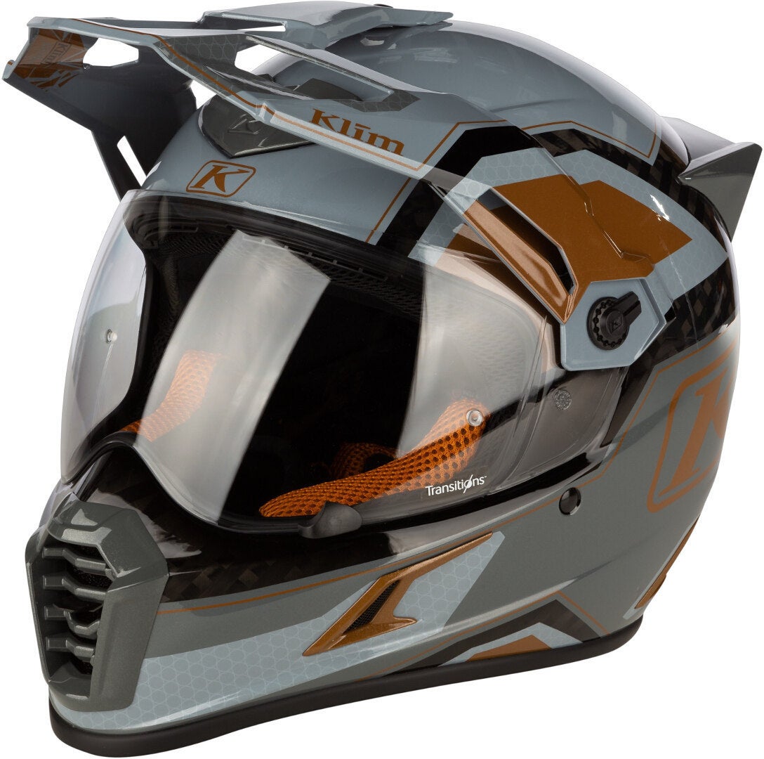 Klim Krios Pro Rally ECE/DOT Carbon Enduro hjelm bronze/sort/grå XL (61/62) Figur 1