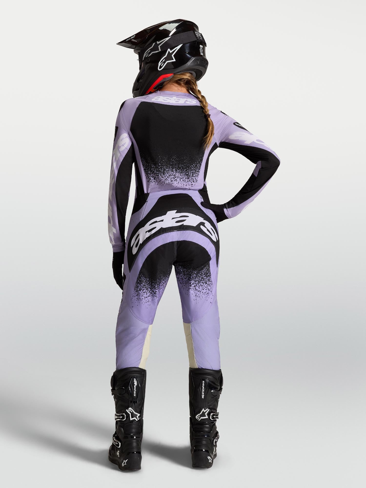 Alpinestars Stella Techstar Swan Dames Motocrossbroek Violet/zwart 34 Figuur 10