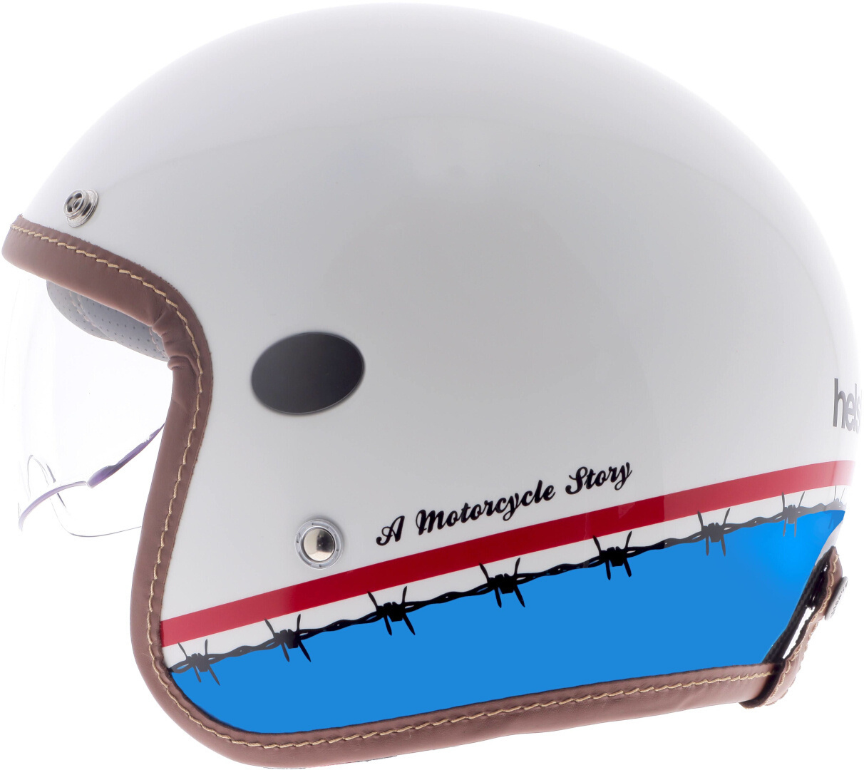 Helstons Evasion Carbon Jet Helmet white/red/blue L (59/60) Figure 2