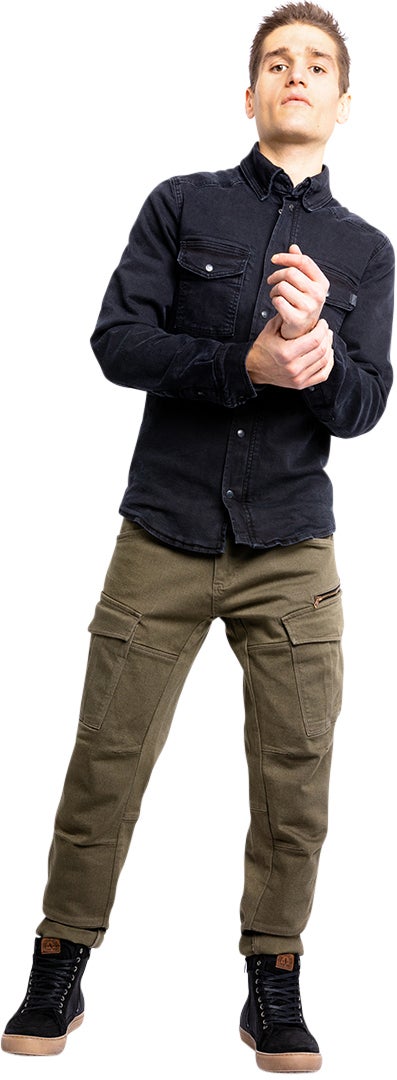 John Doe Defender Mono Dames Motorfiets Textiel Broek Olive 26 L34 Figuur 6