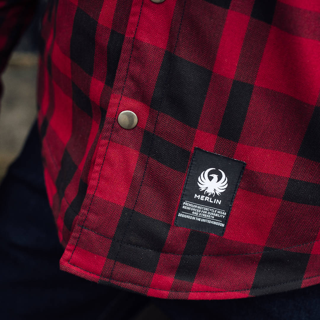 Merlin Axe Hydro Kevlar Camicia da moto impermeabile rosso L Figura 7