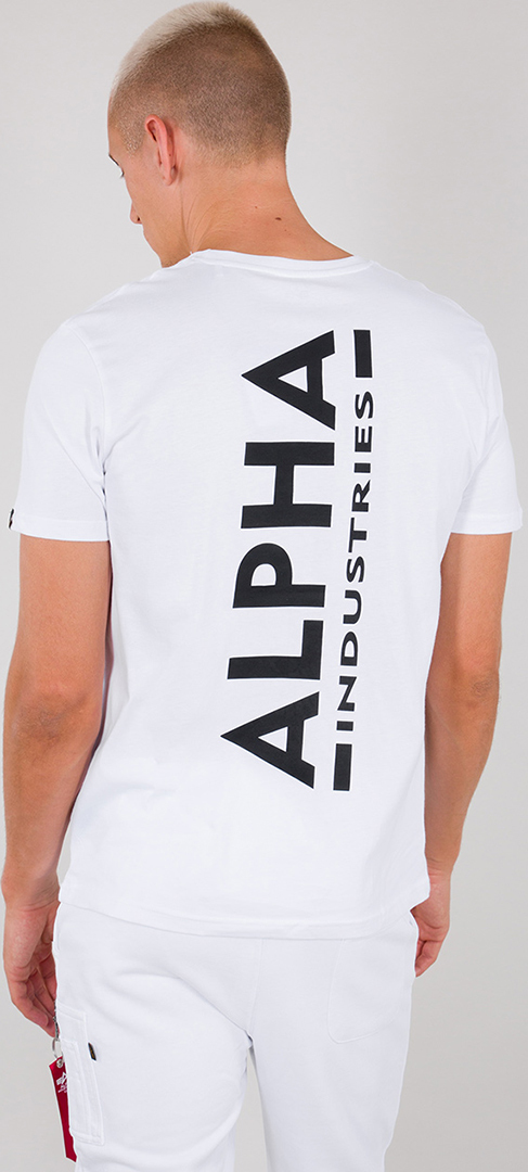 Alpha Industries Backprint T-Shirt white M Figure 2