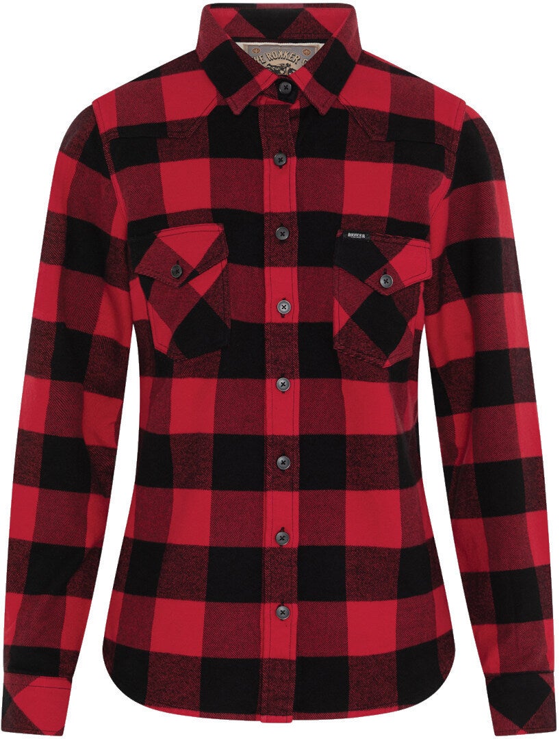 Rokkker Denver Chemise pour dames noir/rouge M Figure 1