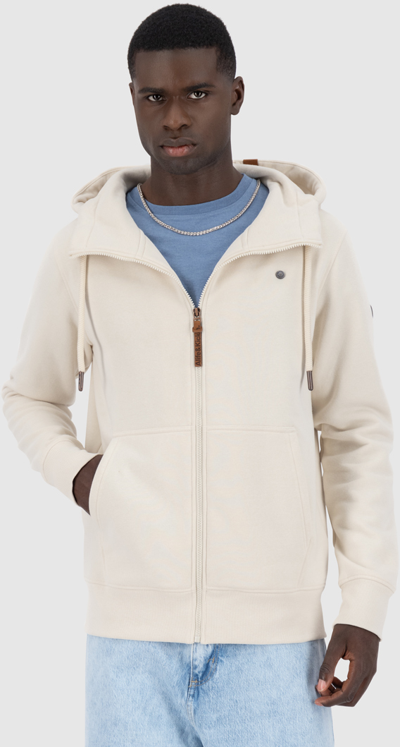 Alife And Kickin TrasherAK A Zip Hoodie Hanorac cu fermoar bej S Figura 2