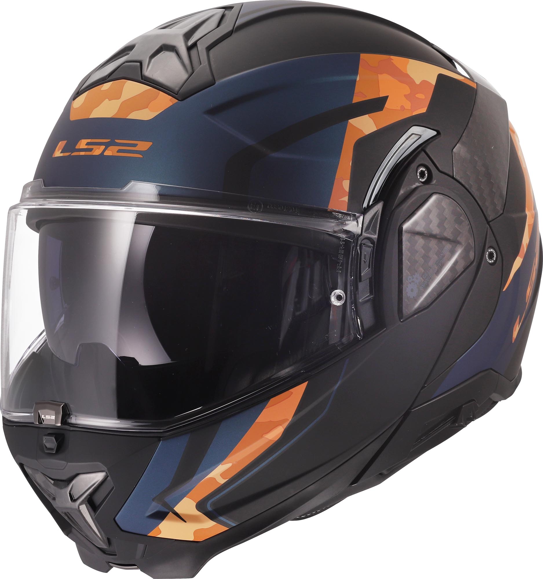 LS2 FF910 Advant II Glide Klapphelm schwarz/orange S (55/56) Abbildung 1