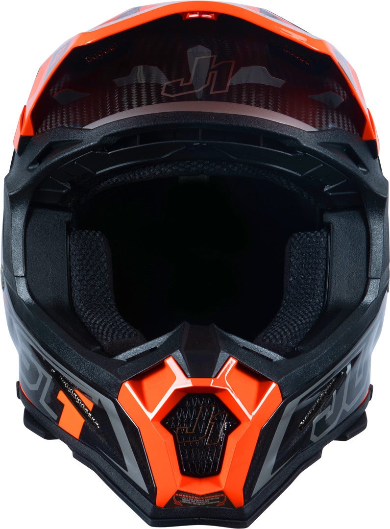 Just1 J22 Carbon Fluo 2.0 Motocross hjelm orange/sort M (57/58) Figur 3