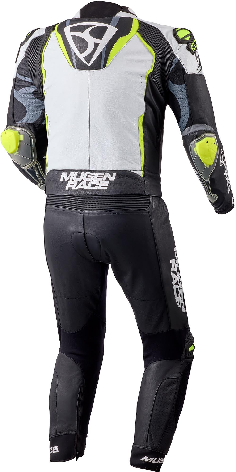 MUGENRACE Ibrido 2-Teiler Motorrad Lederkombi schwarz/weiß/neon-gelb 52 Abbildung 2