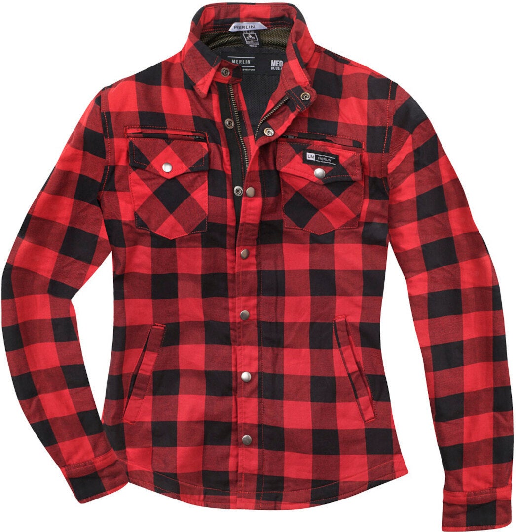 Merlin Madison Damen Motorrad Hemd rot/schwarz S Abbildung 5
