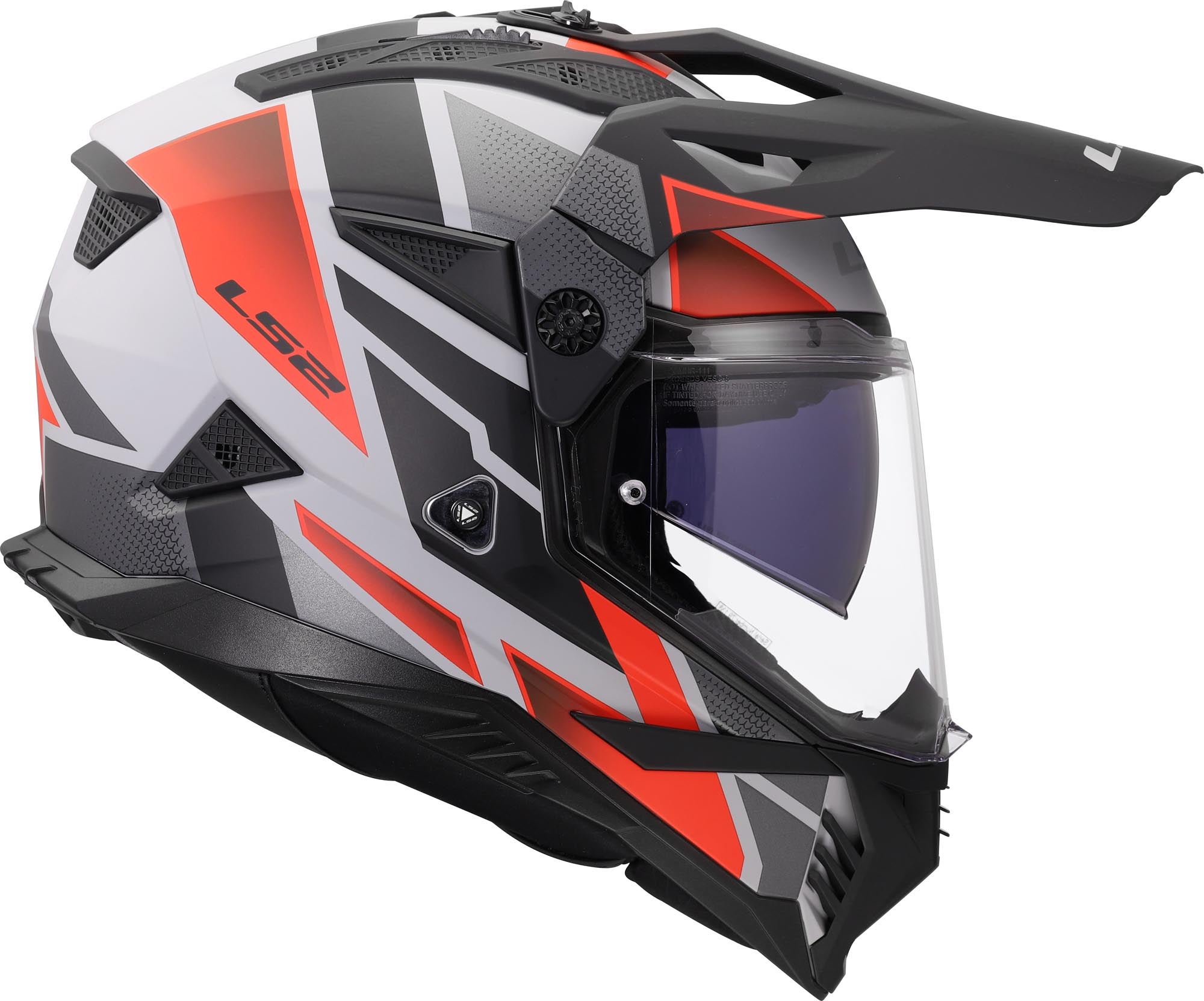 LS2 MX702 Pioneer II Block Enduro Helmet grey/red XXL (63/64) Figure 3