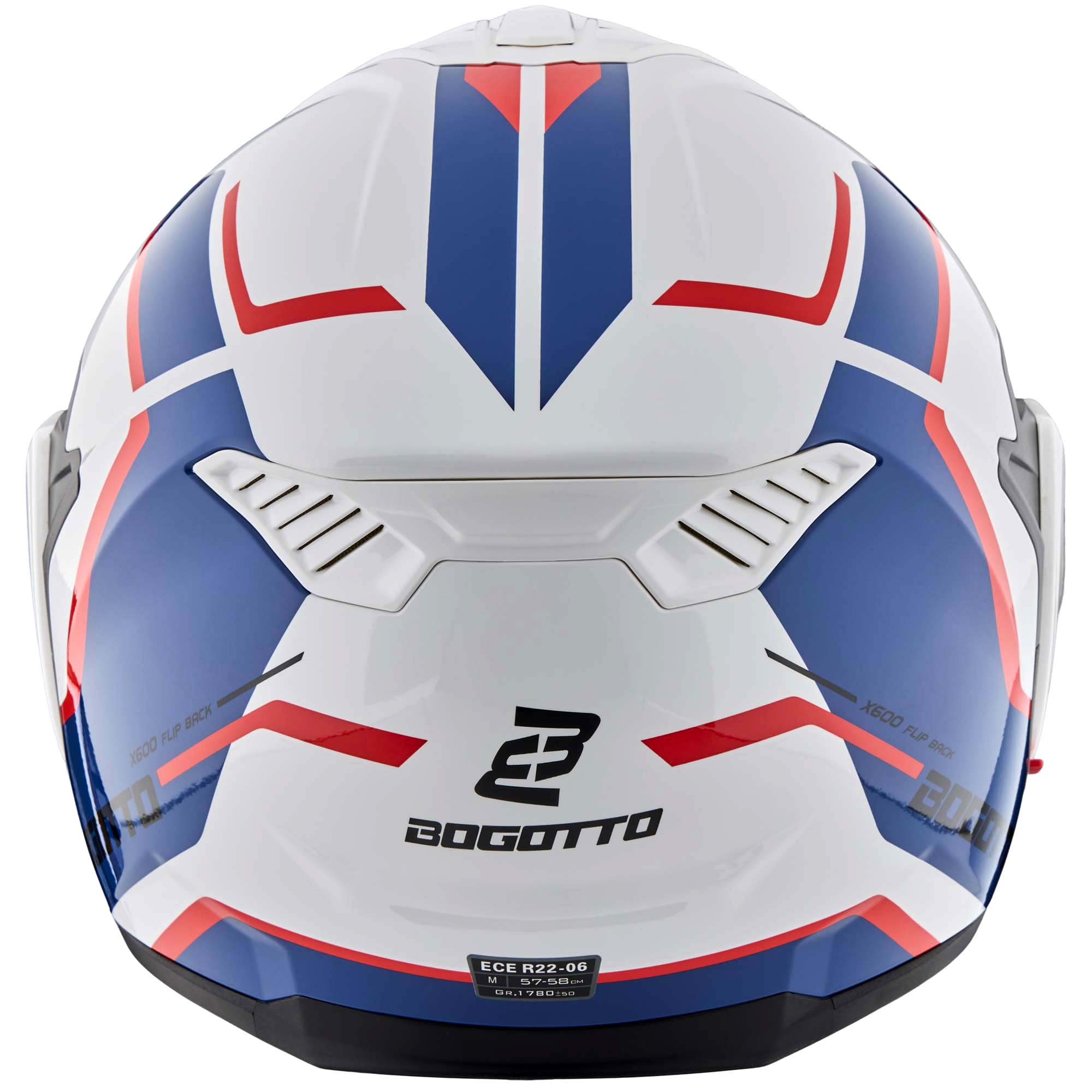 Bogotto FS-X600 Vyda Hjälm vit/röd/blå XL Figur 7