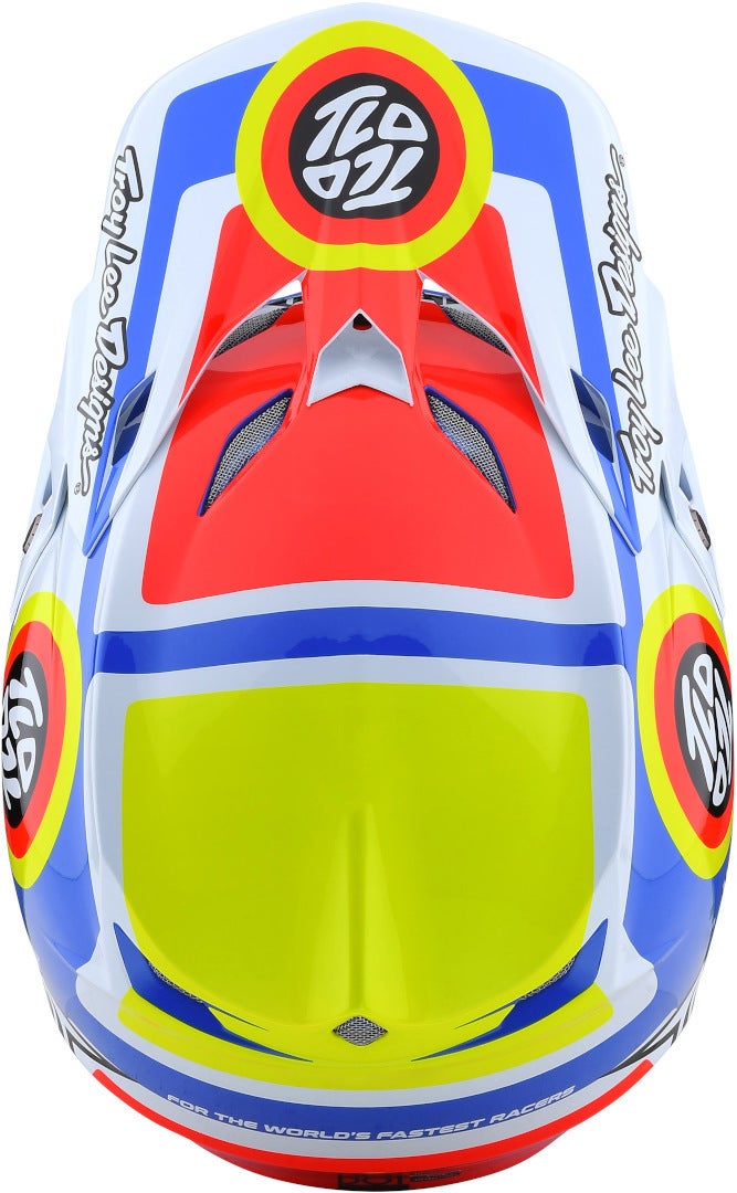 Troy Lee Designs SE5 Drop In MIPS Capacete de Motocross branco/azul/vermelho M (57/58) Figura 3
