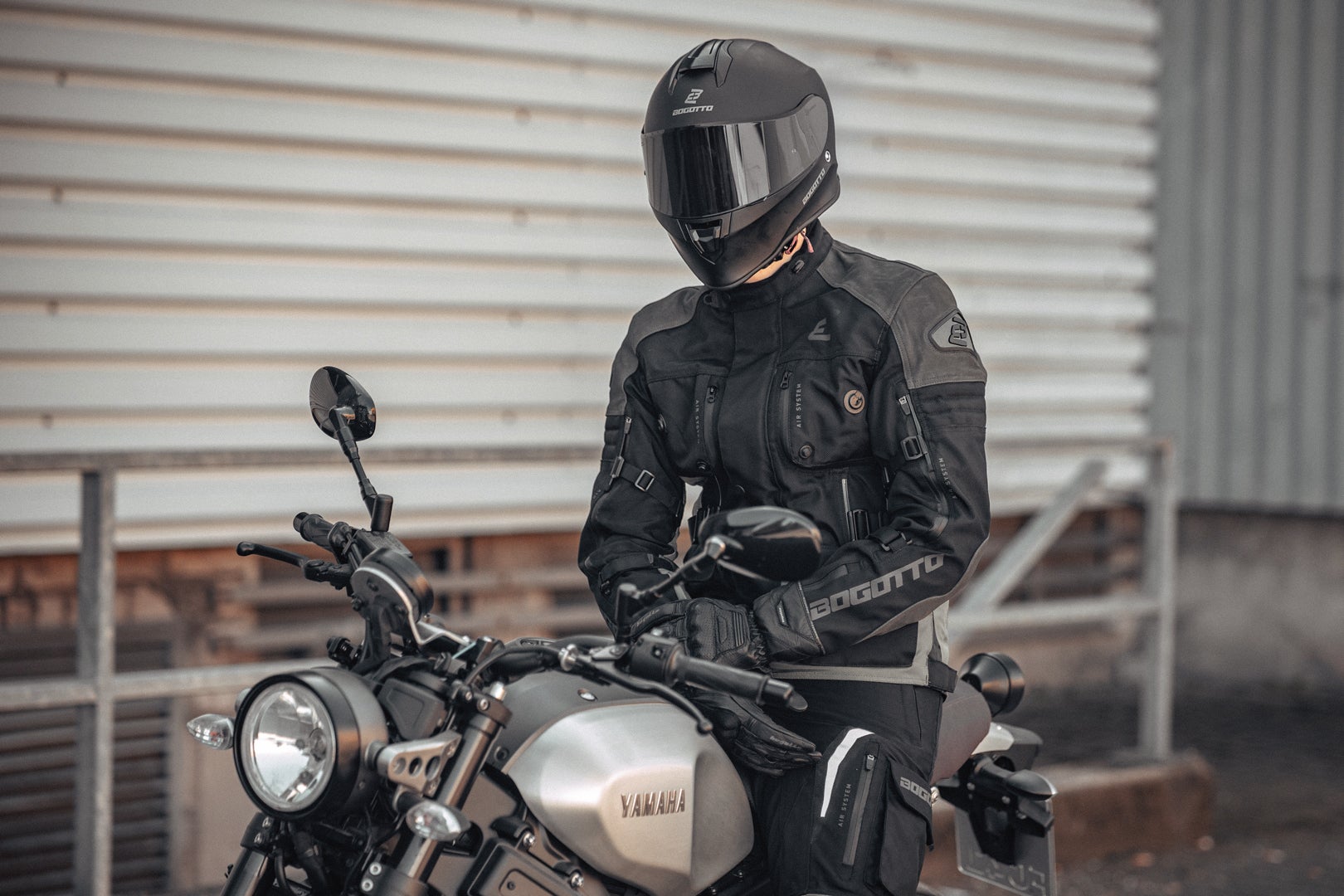 Bogotto Explorer-Z waterdichte motorfiets lederen- / textieljas zwart/groen 3XL Figuur 4