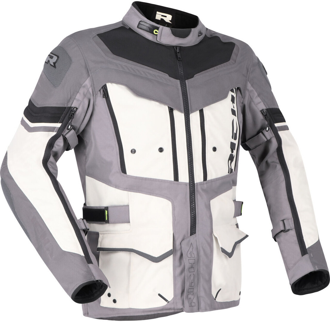 Richa Infinity 2 Adventure waterproof Motorcycle Textile Jacket grey/black M Figure 1