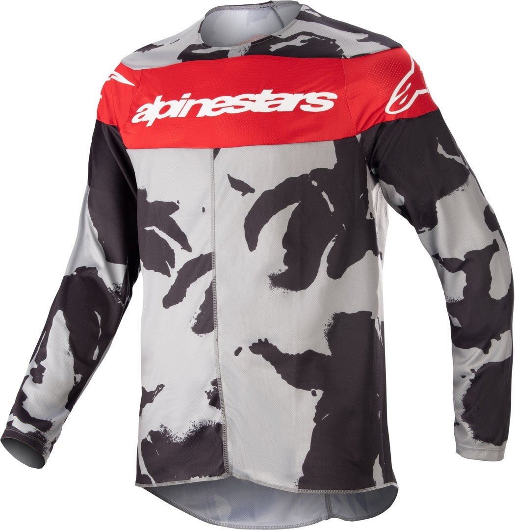 Alpinestars Racer Tactical 2023 Jovem Motocross Jersey cinza/vermelho L Figura 1