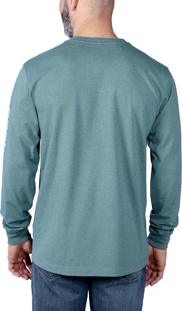 Carhartt Logo Longsleeve turchese L Figura 5