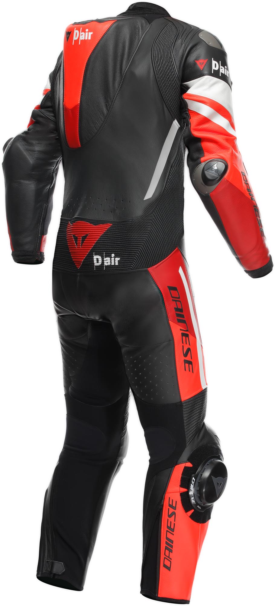 Dainese Misano 3 D-Air Airbag 2.0 perforated One Piece Motorcycle Leather Suit black/red 52 Figure 2