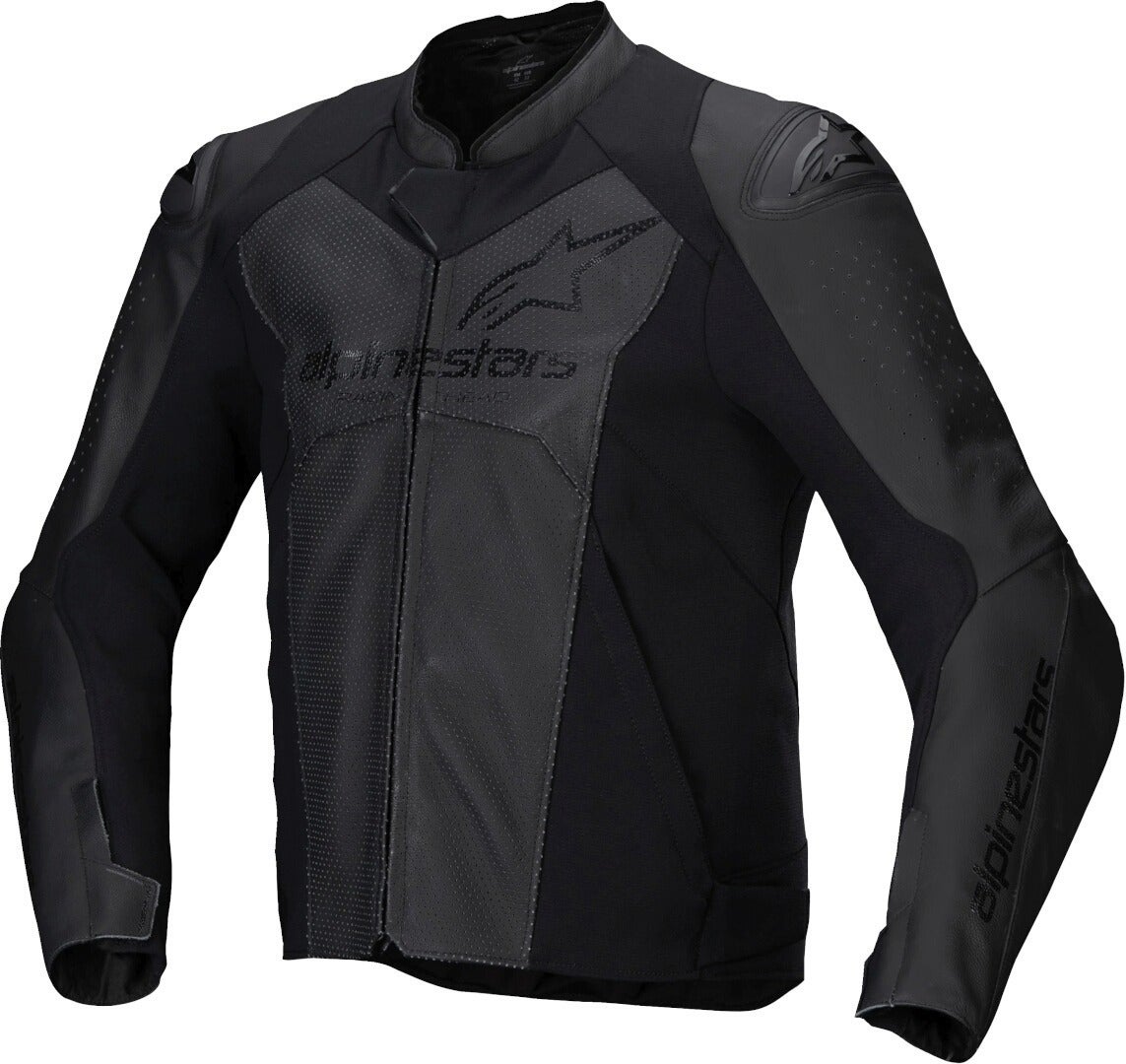 Alpinestars Faster V3 Airflow perforated Motorcycle Leather- / Textile Jacket black 64 Figure 1