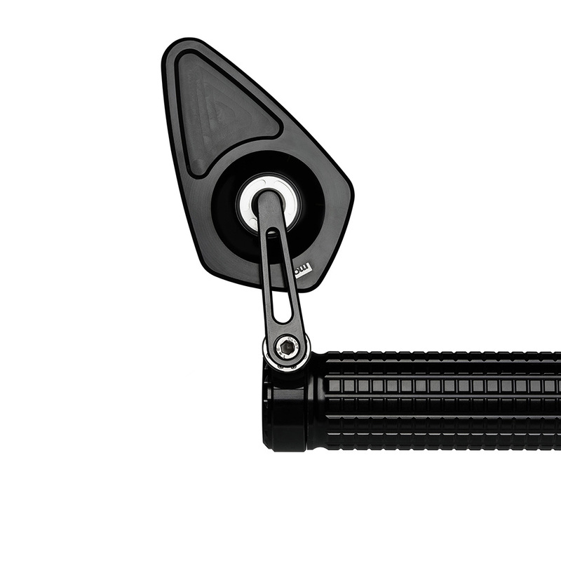 Motogadget Mo.View Blade Flip, Glasfri Spegel, romb, Rutnätspositioner, Svart, Inget E-märke (1st) Figur 4