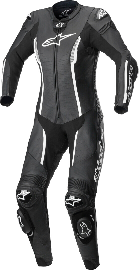 Alpinestars Stella Missile V2 En hel motorcykel dam läderdräkt svart/vitt 50 Figur 1
