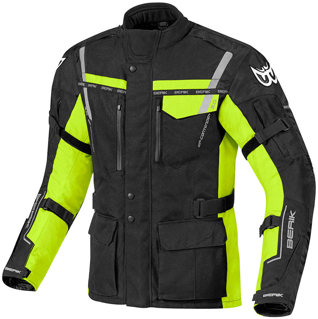 Berik Torino Waterproof Motorcycle Textile Jacket black/neon 52 Figure 1