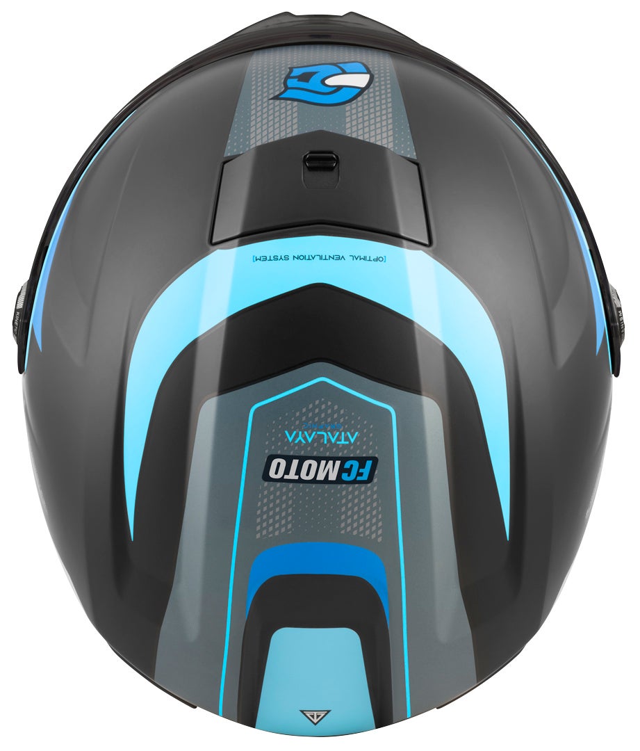 FC-Moto FF114B Zeron Casco negro mate/azul claro L Figura 6