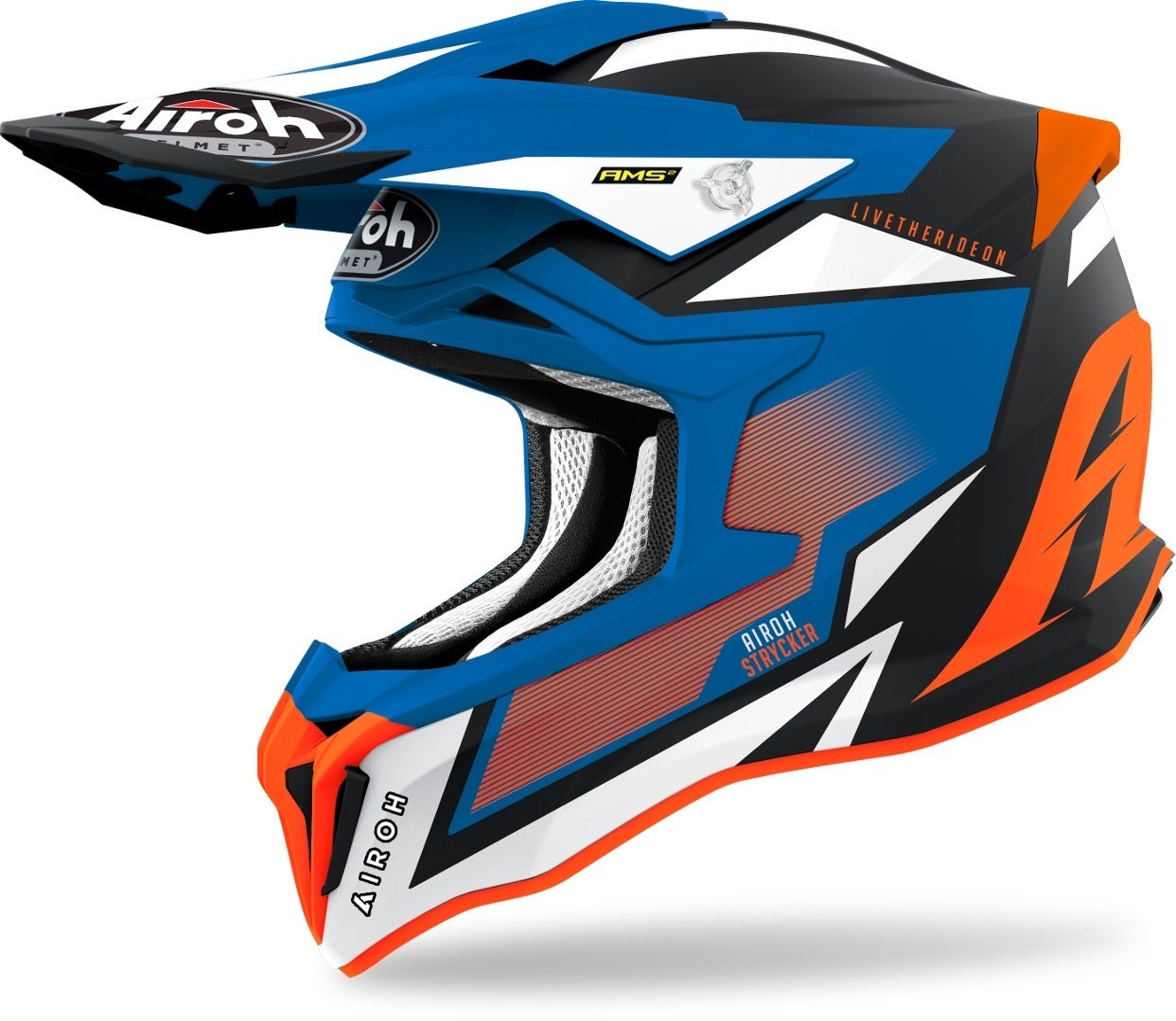 Airoh Strycker Axe Carbon Casco motocross Blu opaco M (57/58) Figura 1