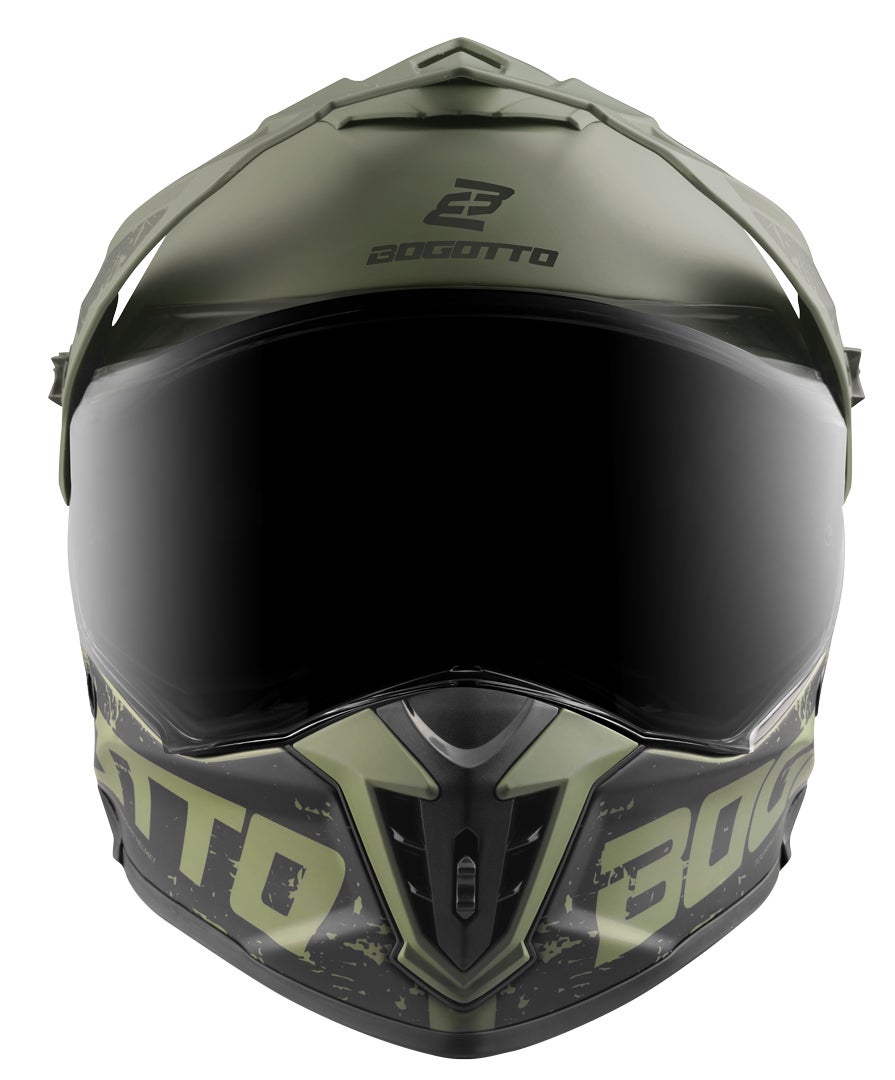 Bogotto FG-601 Duo Glasvezel Enduro Helm Green Matt XL Figuur 6