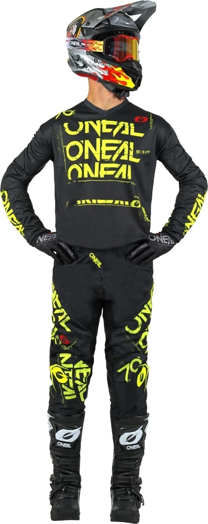 Oneal Element Static Pantaloni da motocross nero/neon 32 Figura 3