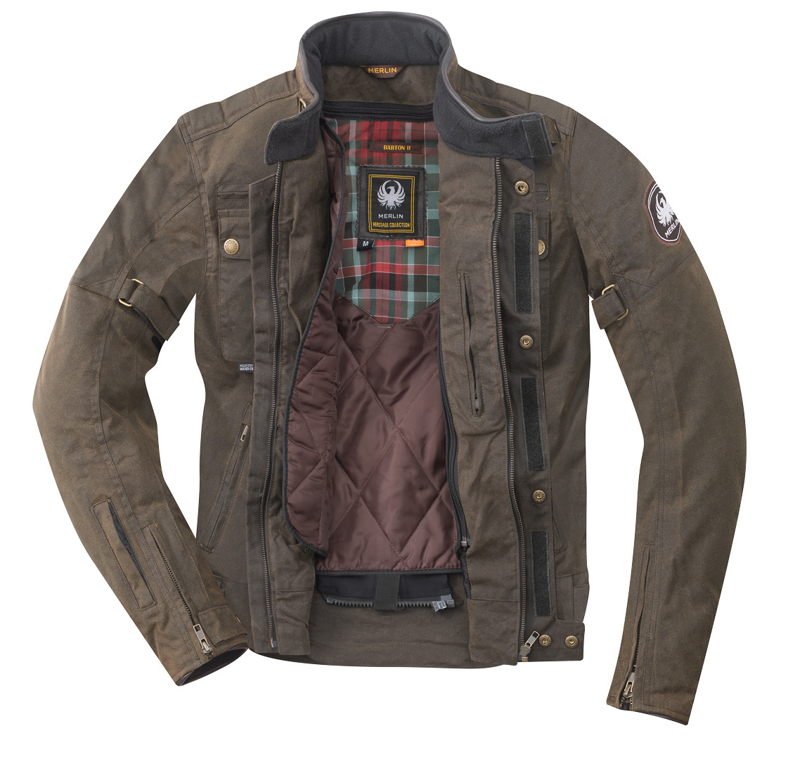 Merlin Barton II Motorcycle Waxed Jacket olive XL Figure 4