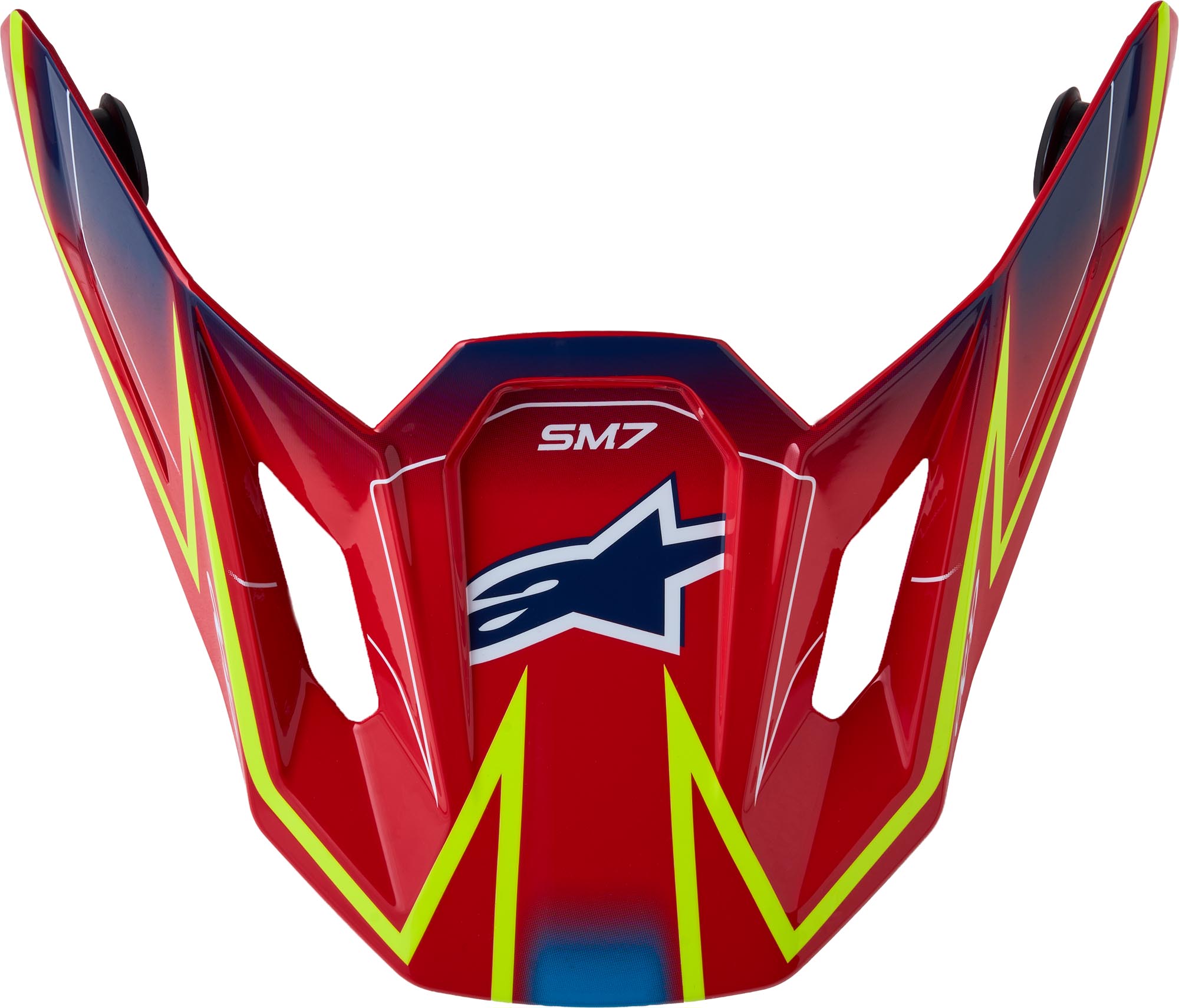 Alpinestars S-M7 Cast Helmet Peak bleu/rouge/jaune Figure 1