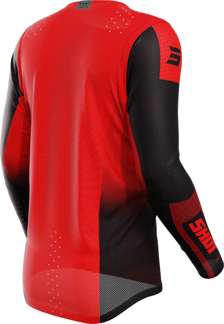 Shot Aerolite Honor Motocross trøje rød/sort M Figur 2