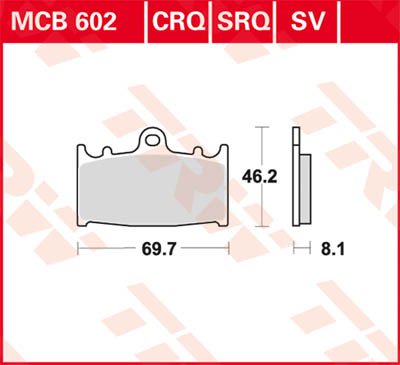 TRW Lucas Racingbelag MCB602CRQ Figur 1