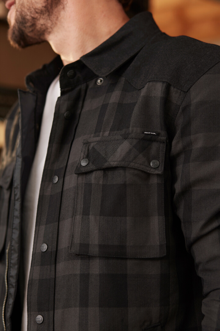 Richa Wisconsin Camicia da moto impermeabile nero/grigio 4XL Figura 5