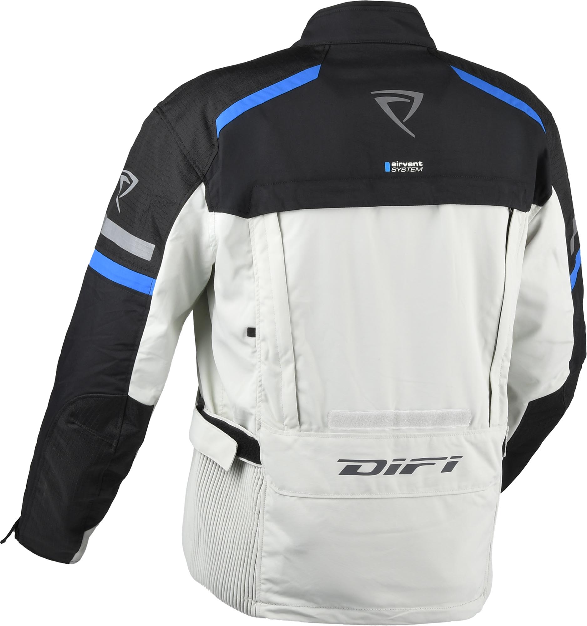 DIFI Blaze Aerotex waterproof Motorcycle Textile Jacket grey/black/blue 3XL Figure 2