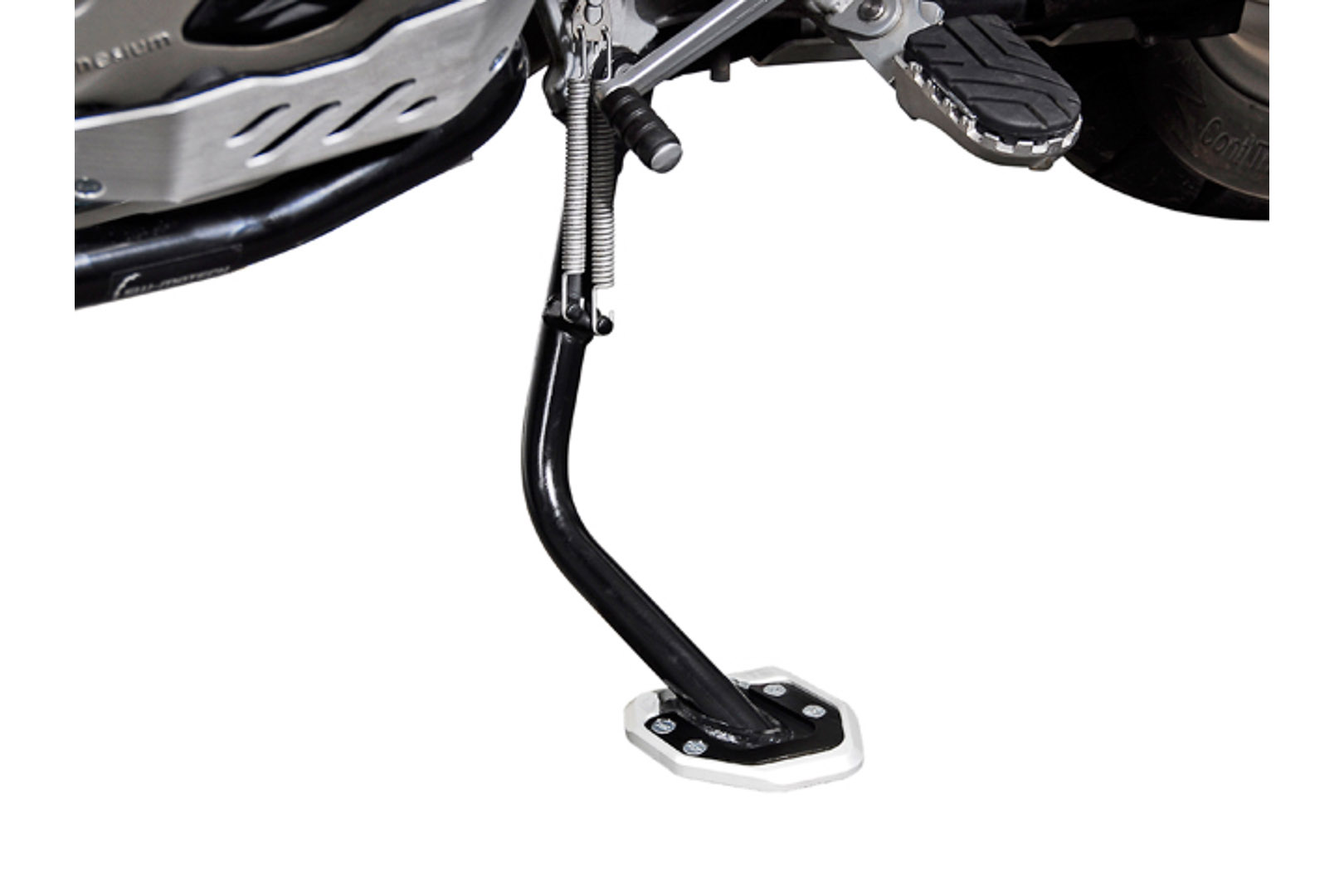 Extensie SW-Motech pentru piciorul lateral - Negru/argintiu. BMW R1200GS / R1200GS Adventure. Figura 1