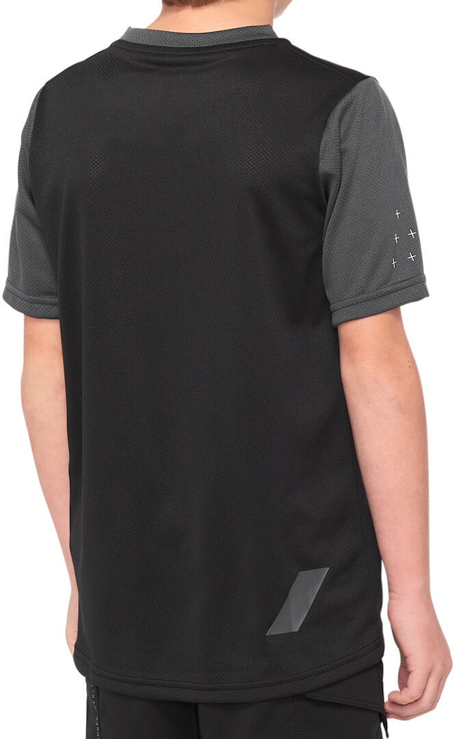100% Ridecamp Jugend Kurzarm Fahrrad Jersey schwarz/grau XL Abbildung 2