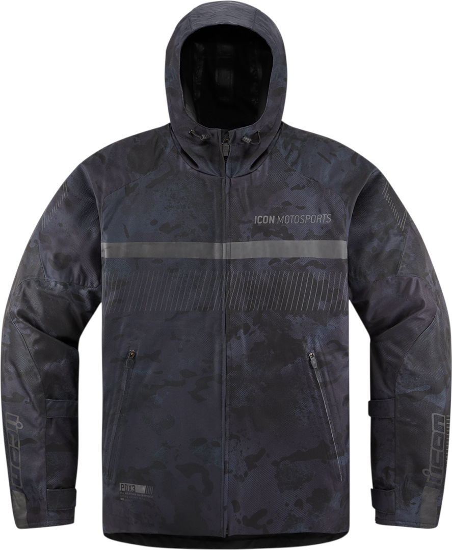 Icon PDX 3 Chaqueta textil para motocicleta Gris/negro/azul XL Figura 5