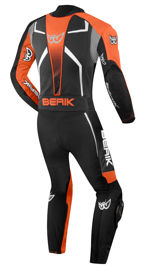 Berik XR-Ace Evo perforeret 2-delt motorcykel læderdragt sort/grå/orange 60 Figur 2