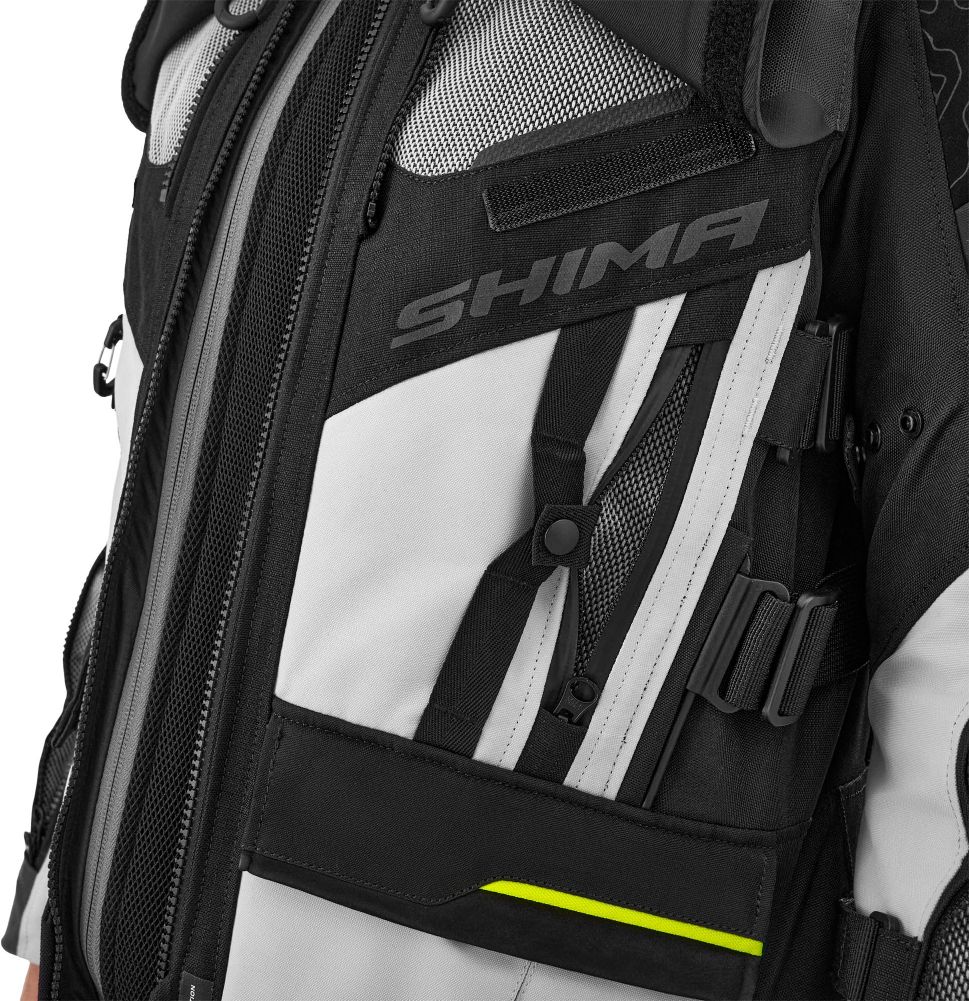 SHIMA Tracker Damer motorcykeltextiljacka vit/grå/gul XL Figur 7