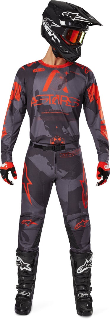 Alpinestars Racer Hollow Motocross Jersey grau/orange M Abbildung 2