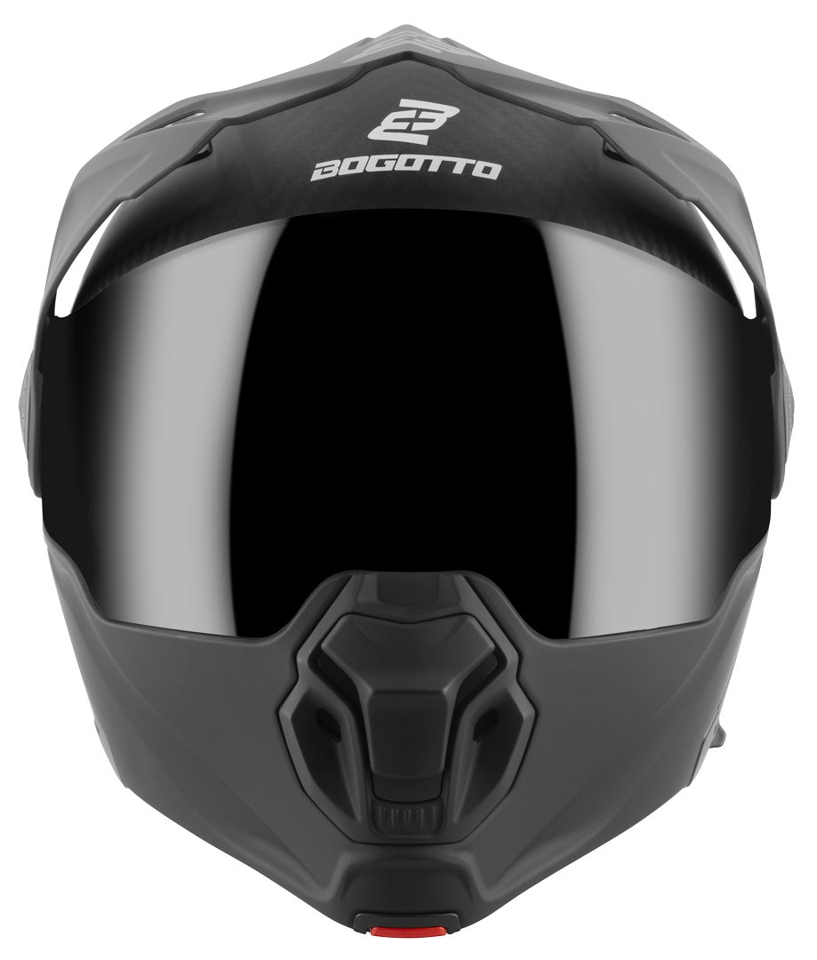 Side view of Bogotto FG-102 Carbon 6K Enduro Flip-Up Helmet