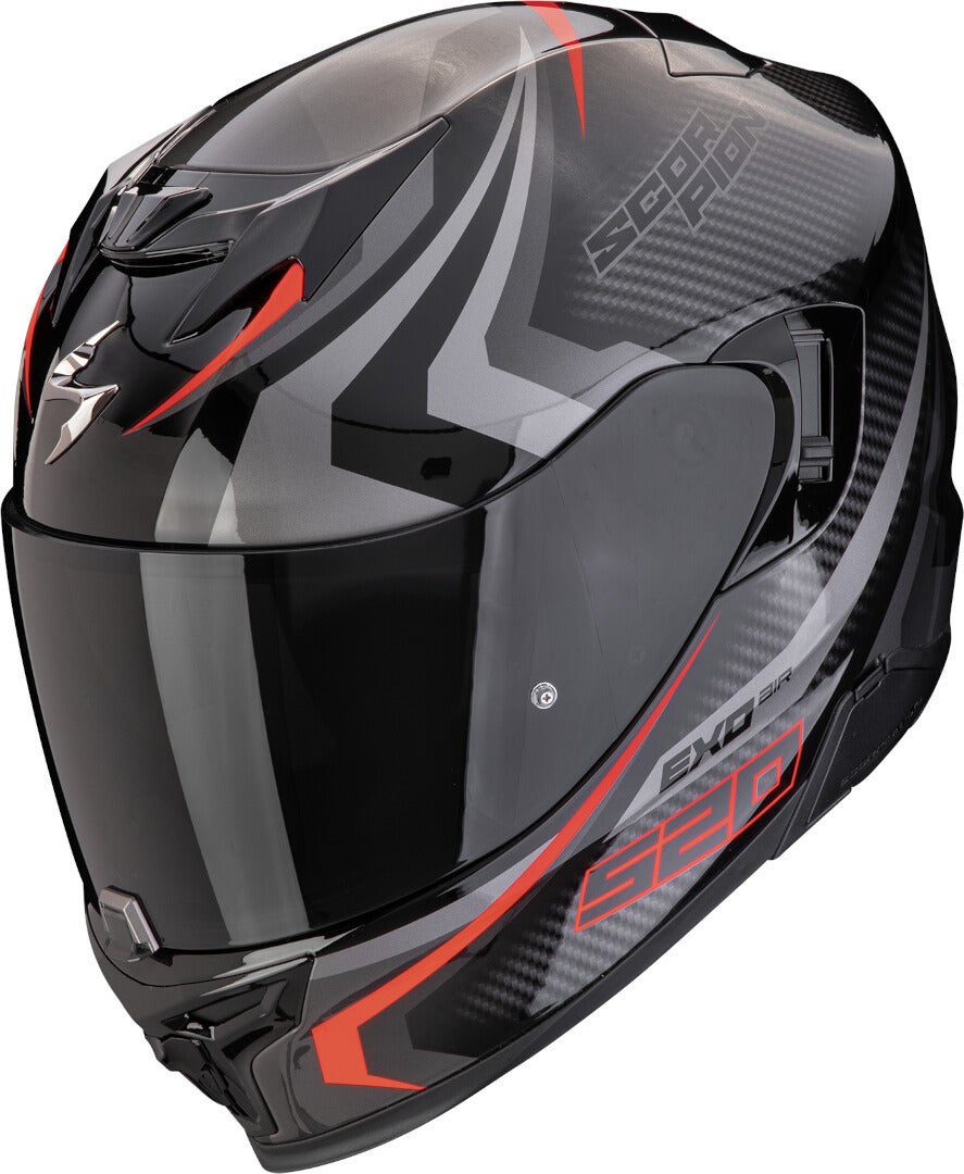 Scorpion Exo-520 Evo Air Terra Casco nero/argento/rosso M (57/58) Figura 1