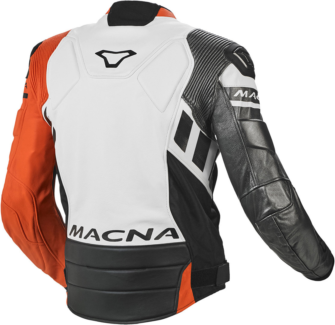Macna Tracktix Motorcycle Leather Jacket black/white/orange 48 Figure 2