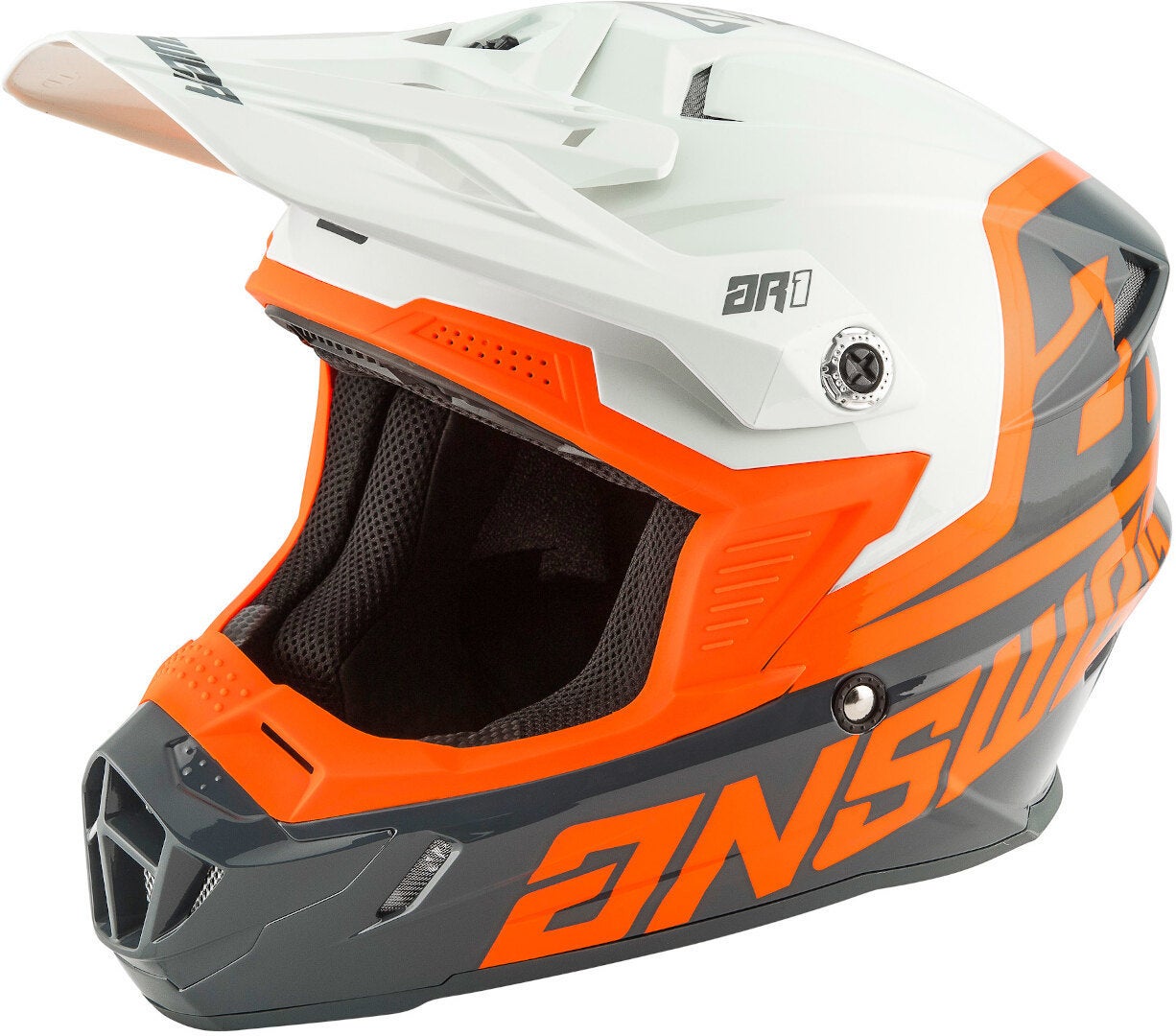 Answer AR-1 Voyd Casco Motocross grigio/arancione L (59/60) Figura 1
