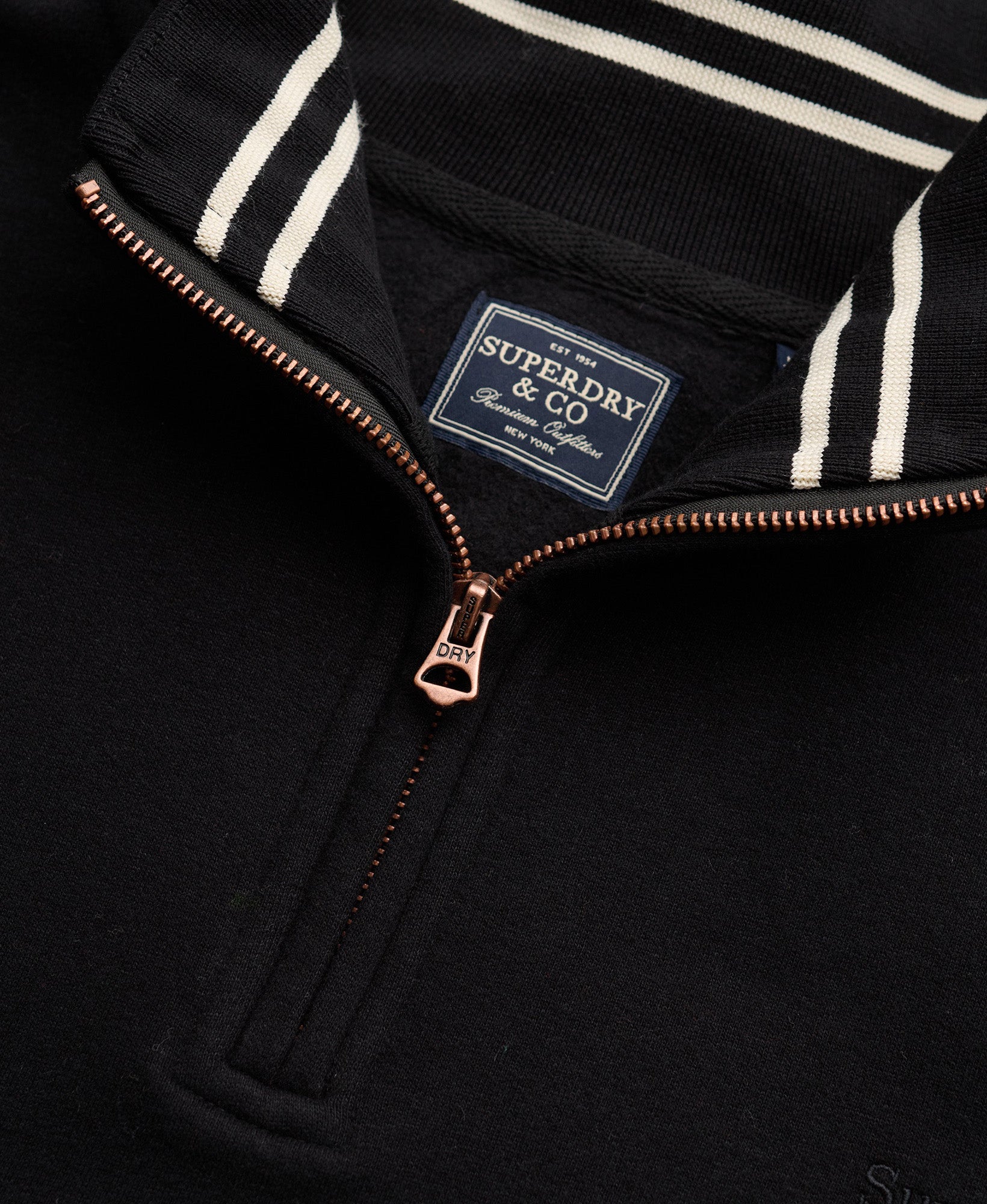 Superdry & Co Essential Serif Logo Half-Zip Sweatshirt schwarz 3XL Abbildung 2