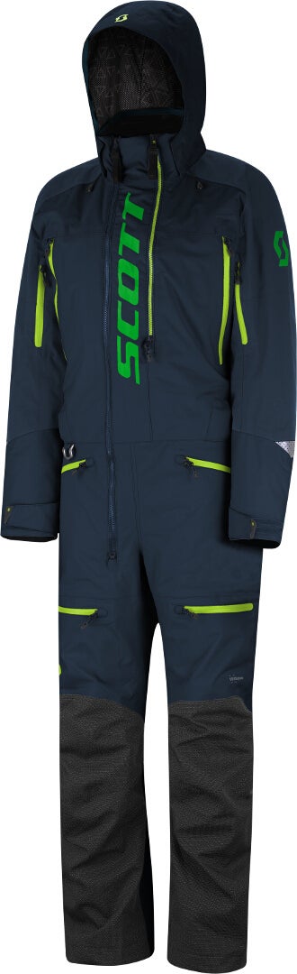 SCOTT DS Shell Dryo One Piece Costume de motoneige une pièce Vert/Bleu/Noir S Figure 1