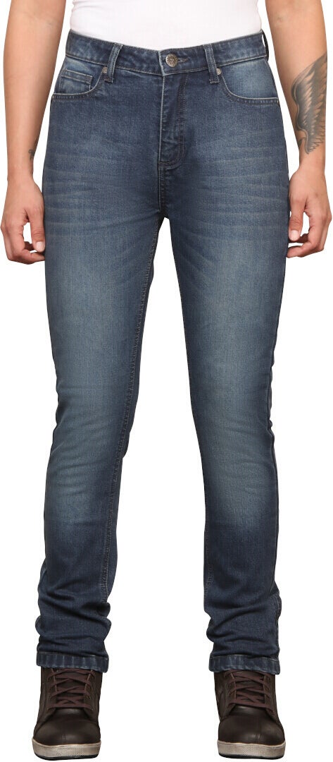 Modeka Lunella Mono Dames Motor Jeans Blue Stone Wash 42 Figuur 1