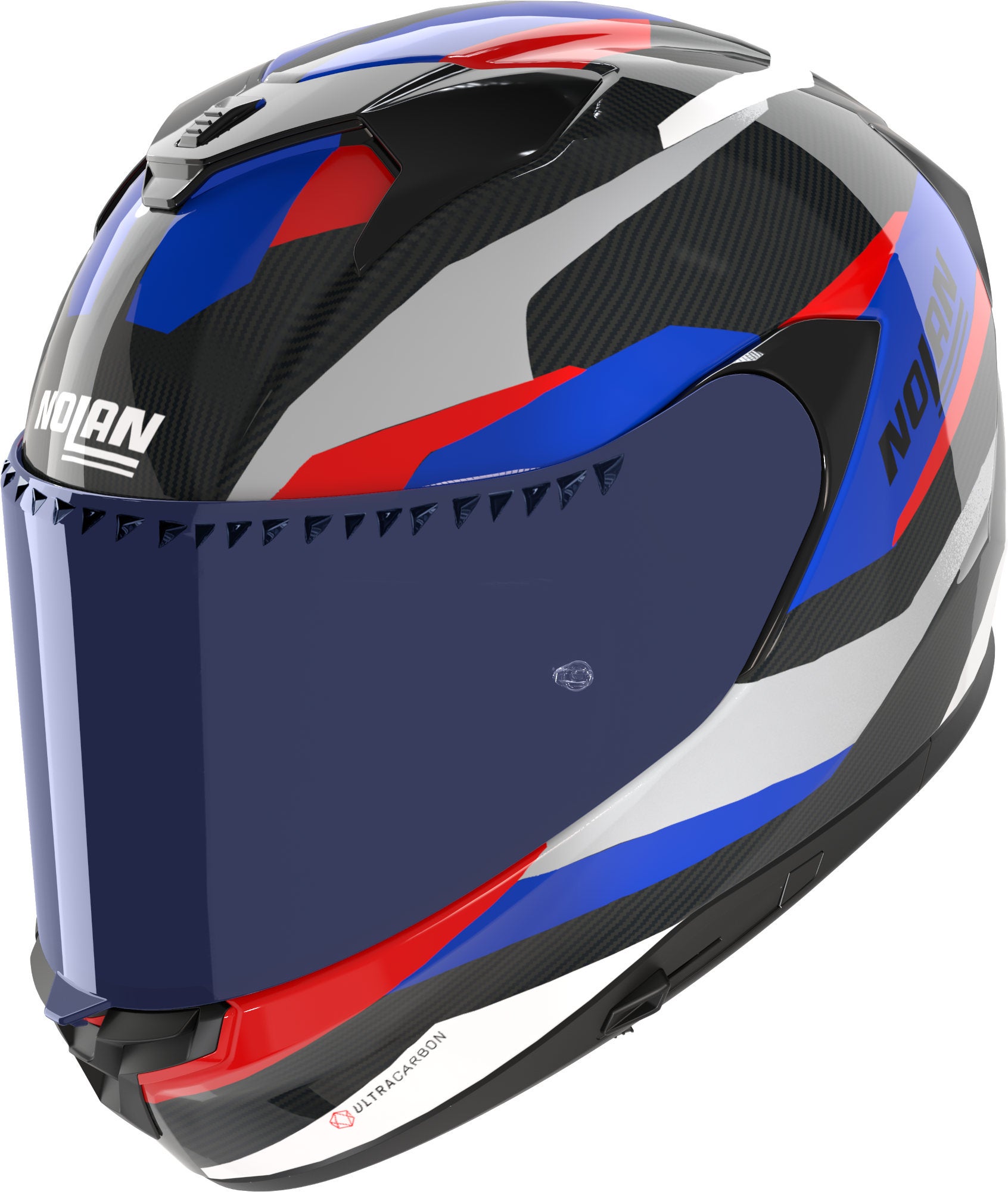 Nolan X-904 Ultra Carbon Calibro Quin Helm zwart/blauw/rood S (56) Figuur 1