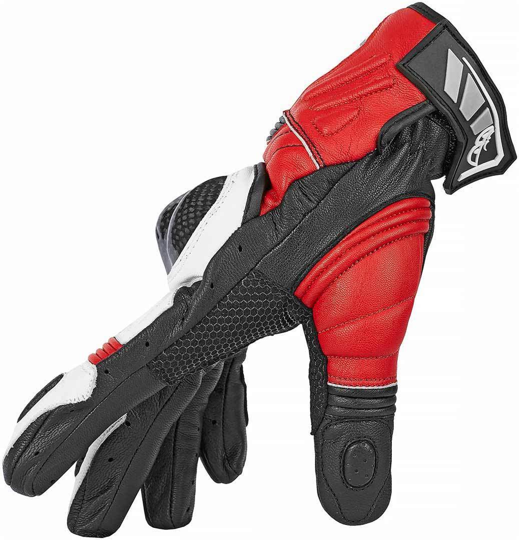 Berik NexG Motorradhandschuhe schwarz/weiß/rot S Abbildung 3