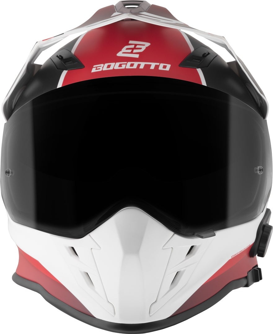 Bogotto H331 BT Tour EVO Bluetooth Enduro Helmet black matt/red/white XL Figure 8